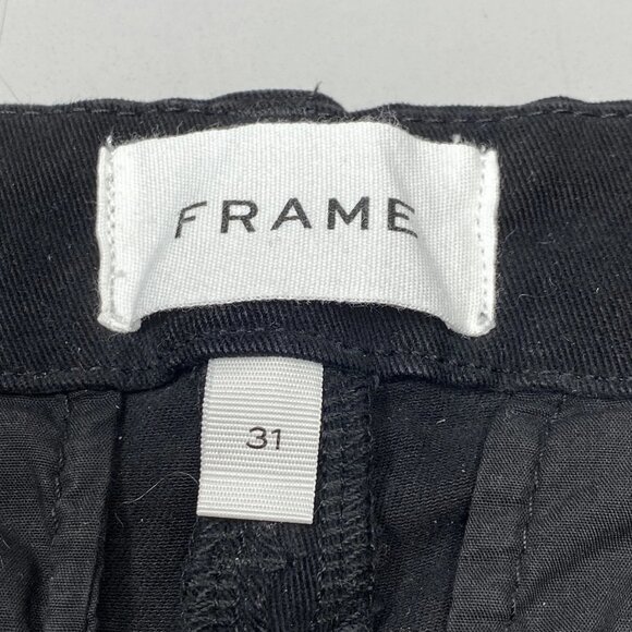 NEW FRAME Men's Slim Fit Pants Black Size 31 Stretch Cotton Chinos Slight Taper - Picture 7 of 10